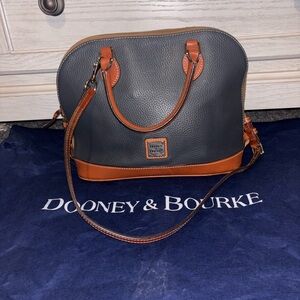 Dooney & Bourke Black and Brown Satchel